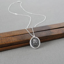 Load image into Gallery viewer, Dragon Wax Seal Necklace - Protection - Antique Wax Seal Charm Jewelry Heraldic Mythical Beast
