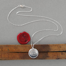 Load image into Gallery viewer, Dragon Wax Seal Necklace - Protection - Antique Wax Seal Jewelry Heraldic Mythical Beast
