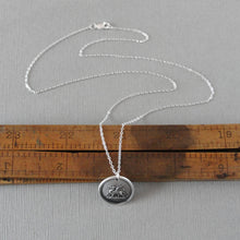 Load image into Gallery viewer, Dragon Wax Seal Necklace - Protection - Antique Wax Seal Jewelry Heraldic Mythical Beast
