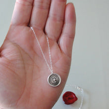Load image into Gallery viewer, Silver Eagle Wax Seal Necklace - Actions Speak Louder Than Words - RQP Studio