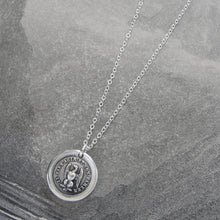 Load image into Gallery viewer, Silver Eagle Wax Seal Necklace - Actions Speak Louder Than Words - RQP Studio