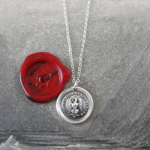 Load image into Gallery viewer, Silver Eagle Wax Seal Necklace - Actions Speak Louder Than Words - RQP Studio