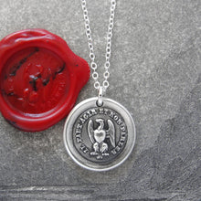 Load image into Gallery viewer, Silver Eagle Wax Seal Necklace - Actions Speak Louder Than Words - RQP Studio