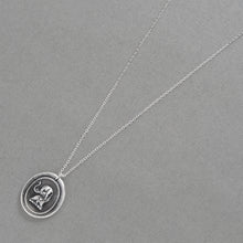 Load image into Gallery viewer, Good Luck Elephant - Silver Wax Seal Necklace - Strength Wit Fortune Symbol