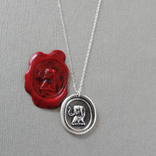 Load image into Gallery viewer, Good Luck Elephant - Silver Wax Seal Necklace - Strength Wit Fortune Symbol