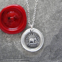 Load image into Gallery viewer, I Have Faith In Myself - Silver Elephant Wax Seal Necklace - RQP Studio