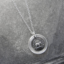 Load image into Gallery viewer, I Have Faith In Myself - Silver Elephant Wax Seal Necklace - RQP Studio