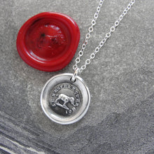 Load image into Gallery viewer, I Have Faith In Myself - Silver Elephant Wax Seal Necklace - RQP Studio