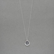 Load image into Gallery viewer, ndure And Conquer - Miniature Eagle Head Silver Wax Seal Necklace - Never Quit