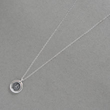 Load image into Gallery viewer, ndure And Conquer - Miniature Eagle Head Silver Wax Seal Necklace - Never Quit