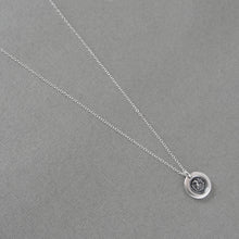 Load image into Gallery viewer, ndure And Conquer - Miniature Eagle Head Silver Wax Seal Necklace - Never Quit