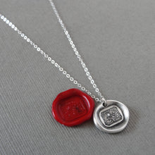 Load image into Gallery viewer, Old England For Ever - Silver Wax Seal Necklace - English Rose Symbol Jewelry