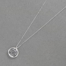 Load image into Gallery viewer, Old England For Ever - Silver Wax Seal Necklace - English Rose Symbol Jewelry