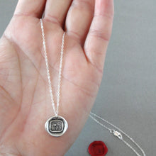 Load image into Gallery viewer, Old England For Ever - Silver Wax Seal Necklace - English Rose Symbol Jewelry