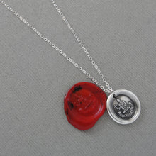 Load image into Gallery viewer, To Be Rather Than Seem To Be - Silver Wax Seal Necklace With Cicero Be Yourself Motto
