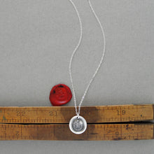 Load image into Gallery viewer, To Be Rather Than Seem To Be - Silver Wax Seal Necklace With Cicero Be Yourself Motto