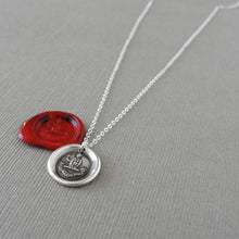 Load image into Gallery viewer, To Be Rather Than Seem To Be - Silver Wax Seal Necklace With Cicero Be Yourself Motto