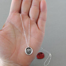 Load image into Gallery viewer, To Be Rather Than Seem To Be - Silver Wax Seal Necklace With Cicero Be Yourself Motto