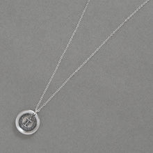 Load image into Gallery viewer, Faith Uplifts And Supports - Wax Seal Necklace Silver Cross Jewelry