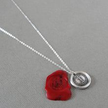 Load image into Gallery viewer, Faith Uplifts And Supports - Wax Seal Necklace Silver Cross Jewelry