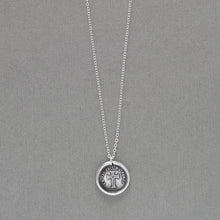 Load image into Gallery viewer, Faith Is My Strength Wax Seal Necklace - Antique Silver Cross Wax Seal Jewelry