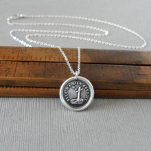 Load image into Gallery viewer, Faith Guides - Silver Wax Seal Necklace - Antique Cross Jewelry