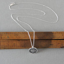Load image into Gallery viewer, Faith Guides - Silver Wax Seal Necklace - Antique Cross Jewelry