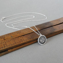 Load image into Gallery viewer, Faith Guides - Silver Wax Seal Necklace - Antique Cross Jewelry