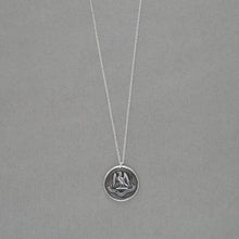 Load image into Gallery viewer, Following My Destiny - Antique Silver Wax Seal Necklace With Falcon