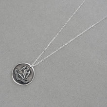 Load image into Gallery viewer, Following My Destiny - Antique Silver Wax Seal Necklace With Falcon