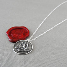 Load image into Gallery viewer, Following My Destiny - Antique Silver Wax Seal Necklace With Falcon