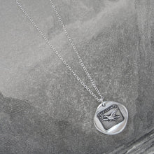 Load image into Gallery viewer, Fearless - Silver Wax Seal Necklace Eagle Soar Without Fear