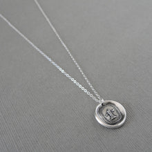 Load image into Gallery viewer, Forever Attached Silver Wax Seal Necklace - Antique Silver Tree Wax Seal Jewelry