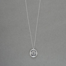Load image into Gallery viewer, Forever Attached Silver Wax Seal Necklace - Antique Silver Tree Wax Seal Jewelry