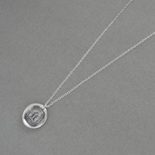 Load image into Gallery viewer, Forever Attached Silver Wax Seal Necklace - Antique Silver Tree Wax Seal Jewelry