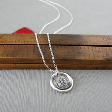 Load image into Gallery viewer, Forever Attached Silver Wax Seal Necklace - Antique Silver Tree Wax Seal Jewelry