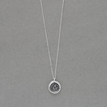Load image into Gallery viewer, Forget Me Not - Wax Seal Necklace In Silver - Flower Wax Seal Charm Jewelry