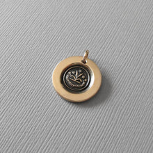 Load image into Gallery viewer, By Effort And Hard Work - Forget Me Not Flower Bronze Wax Seal Jewelry Charm
