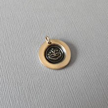 Load image into Gallery viewer, By Effort And Hard Work - Forget Me Not Flower Bronze Wax Seal Jewelry Charm