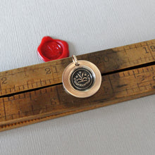 Load image into Gallery viewer, By Effort And Hard Work - Forget Me Not Flower Bronze Wax Seal Jewelry Charm
