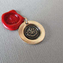 Load image into Gallery viewer, By Effort And Hard Work - Forget Me Not Flower Bronze Wax Seal Jewelry Charm
