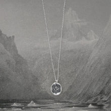 Load image into Gallery viewer, Forget Me Not Wax Seal Necklace - Flower In Silver - RQP Studio