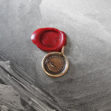 Load image into Gallery viewer, Bronze Wax Seal Pendant - Do Not Leave Me - figure guided by North Star - RQP Studio