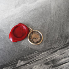 Load image into Gallery viewer, Bronze Wax Seal Pendant - Do Not Leave Me - figure guided by North Star - RQP Studio