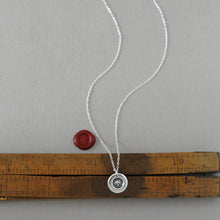 Load image into Gallery viewer, Tiny Fox Mask Wax Seal Necklace In Silver Symbolizing Wisdom Wit - RQP Studio