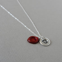 Load image into Gallery viewer, Tiny Fox Mask Wax Seal Necklace In Silver Symbolizing Wisdom Wit - RQP Studio