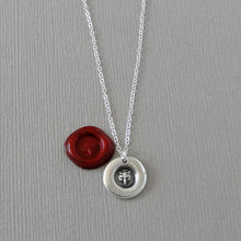 Load image into Gallery viewer, Tiny Fox Mask Wax Seal Necklace In Silver Symbolizing Wisdom Wit - RQP Studio