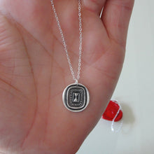 Load image into Gallery viewer, Time Passes But The Friendship Remains - Silver Wax Seal Necklace