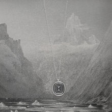 Load image into Gallery viewer, Time Passes But The Friendship Remains - Silver Wax Seal Necklace