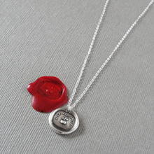 Load image into Gallery viewer, Silver Wax Seal Necklace Eris & Golden Apple - To The Most Beautiful - RQP Studio